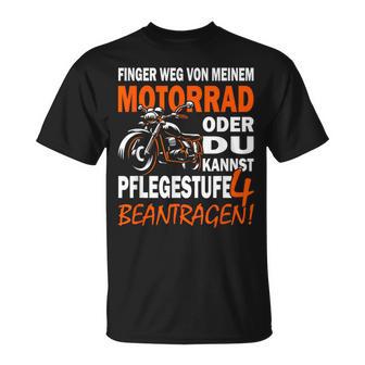 Finger Weg Von Mein Motorrad Motorcycle Rider & Biker S T-Shirt - Seseable