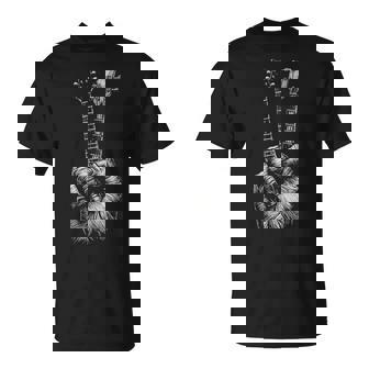 Fingers Peace Sign Guitar Necks T-Shirt | Mazezy