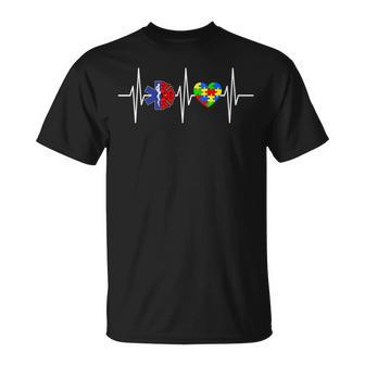 Firefighter Emt Autism Awareness Puzzle Heart T-Shirt - Monsterry CA