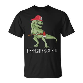 Firefighter Saurus T-Shirt | Mazezy