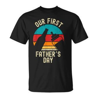 Our First Father's Day 2024 New Dad Beer Lover Father T-Shirt - Monsterry CA