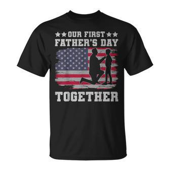 Our First Father's Day Together 2024 New Father Dad Son T-Shirt - Thegiftio UK