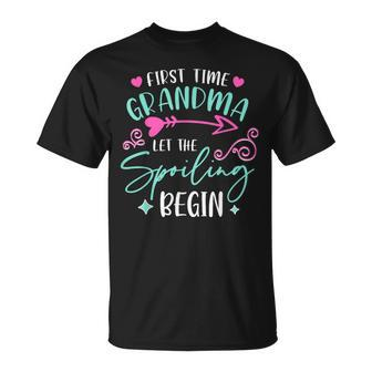 First Time Grandma Let The Spoiling Begin Mom Grandmas Day T-Shirt - Monsterry CA