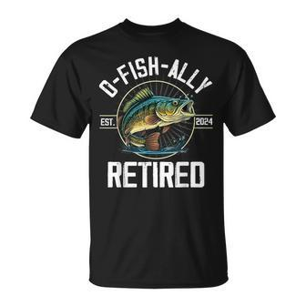 Fisherman Fishing Retirement O-Fish-Ally Retired 2024 T-Shirt - Thegiftio
