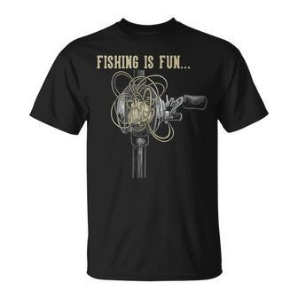 Fishing Is Fun Bird's Nest T-Shirt - Seseable