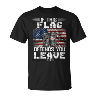 If This Flag Offends You Leave Proud Usa Veteran T-Shirt - Monsterry AU