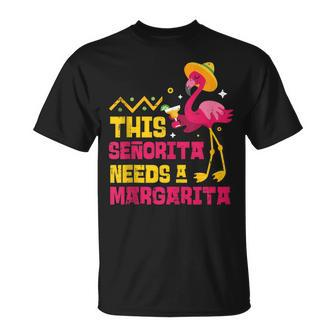 Flamingo Senorita Margarita Mexican Cinco De Mayo 2020 T-Shirt - Monsterry DE