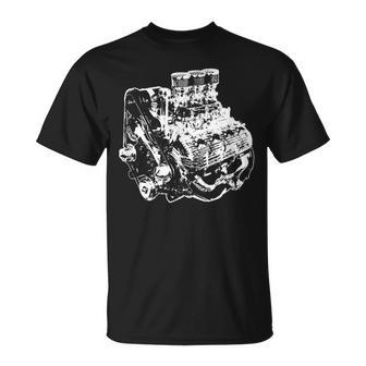 Flathead V8 Engine Silhouette T-Shirt - Monsterry CA