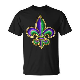 Fleur De Lis New Orleans Carnival Costume Outfit Mardi Gras T-Shirt - Thegiftio UK