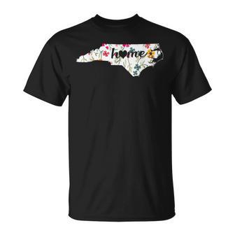 Floral North Carolina Home T-Shirt - Monsterry CA