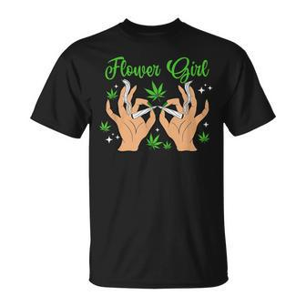 Flower Girl Cannabis Weed Lover Stoner 420 Marijuana Bff T-Shirt - Thegiftio UK