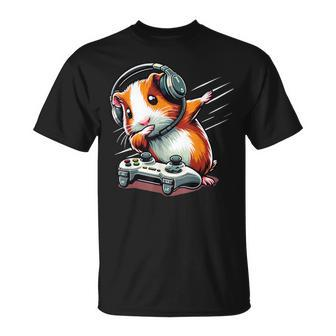 Fluffy Cavy Gamer Guinea Pig Video Gamer Lover Dab T-Shirt - Thegiftio UK