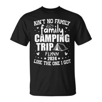 Flynn Family Name Reunion Camping Trip 2024 Matching T-Shirt - Seseable