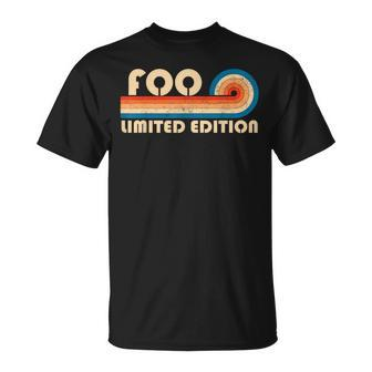 Foo Surname Retro Vintage 80S 90S Birthday Reunion T-Shirt - Monsterry UK
