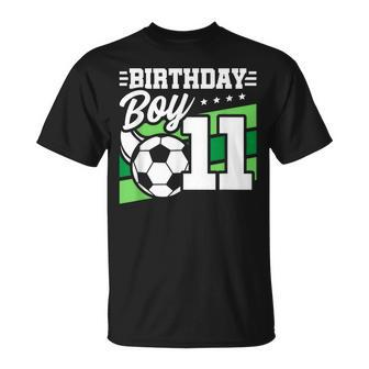 Football Birthday Party 11 Year Old Boy 11Th Birthday T-Shirt - Thegiftio UK
