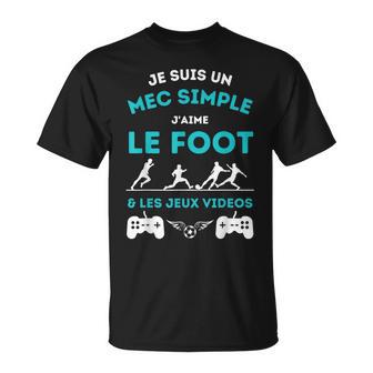 Football Cadeau Pour Footballeurs Et Fans De Foot Jeuxideo T-Shirt - Cadeauxyz