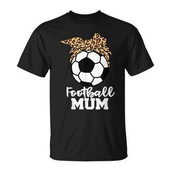 Football Mum Leopard Mum T-Shirt - Thegiftio UK