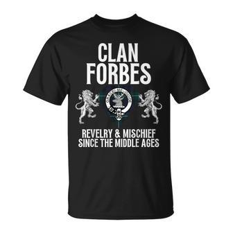 Forbes Clan Scottish Name Coat Of Arms Tartan Family Party T-Shirt - Seseable