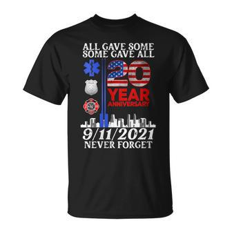 Never Forget 911 20Th Anniversary Patriot Day 2001 Flag Usa T-Shirt - Monsterry CA