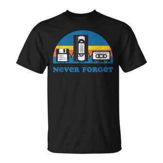 Never Forget Nostalgia Vintage Retro T-Shirt - Seseable