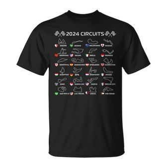 Formula Racing Open Wheel Race Car Fan World Circuits 2024 T-Shirt - Monsterry UK