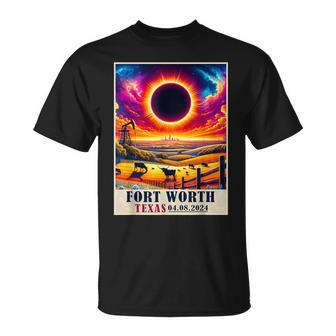 Fort Worth Texas Total Solar Eclipse 2024 Totatily Vintage T-Shirt | Mazezy