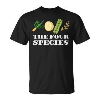 The Four Species Sukkot Etrog Jewish Holiday Sukkah Novelty T-Shirt - Monsterry UK