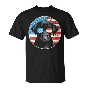 Fourth Of July Dog American Flag July 4Th Labrador Retriever T-Shirt | Mazezy