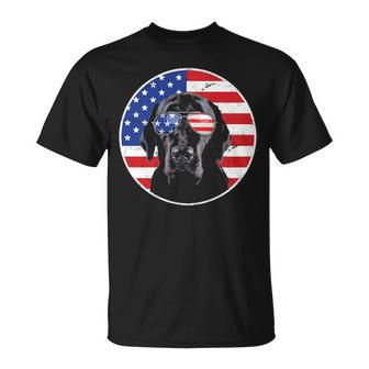 Fourth Of July Dog American Flag July 4Th Labrador Retriever T T-Shirt | Mazezy