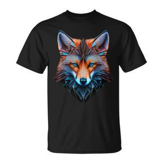 Fox Blue Eyes Animal Fox T-Shirt - Seseable