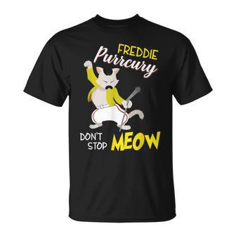 Freddie Purrcury Dont Stop Meow Kittycat T-Shirt - Monsterry UK