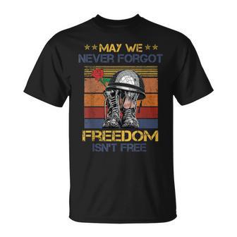 Freedom Is Not Free Never Forgot Veterans Day T-Shirt - Monsterry AU