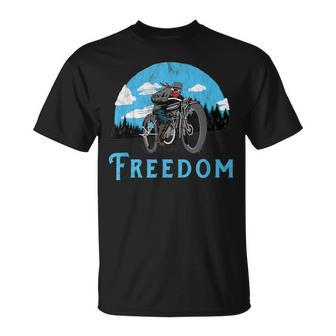 Freedom Old School Motorcycle Rider Retro T-Shirt - Monsterry