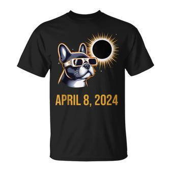 French Bulldog America 2024 Total Solar Eclipse Accessories T-Shirt - Monsterry UK