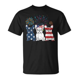 French Bulldog American Flag 4Th Of July Independence Day T-Shirt - Monsterry DE