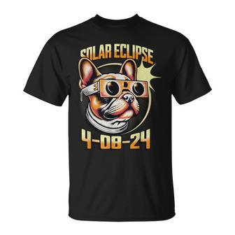 French Bulldog Wearing Solar Eclipse Glasses 2024 T-Shirt | Mazezy CA