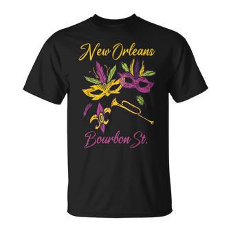 French New Orleans Mardi Gras Souvenir Bourbon Street T-Shirt - Monsterry CA