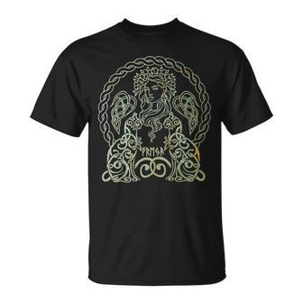Freya Goddess Freyja Viking Norse Mythology Celtic Vintage T-Shirt - Monsterry