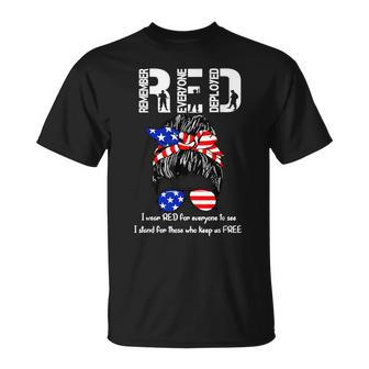 On Friday We Wear Red Military Support Troops T-Shirt - Seseable