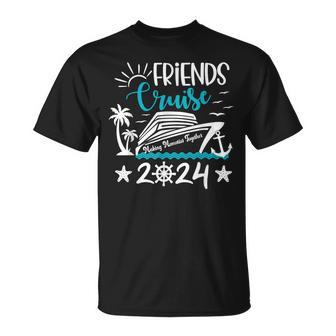 Friends Cruise 2024 Matching Vacation Group Trip Party Girls T-Shirt - Seseable