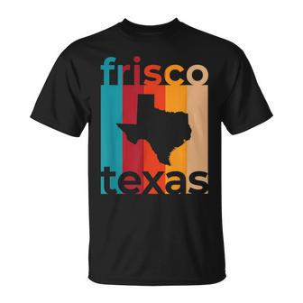 Frisco Texas Vintage Tx Retro Repeat Cutout T-Shirt - Monsterry