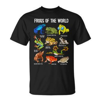 Frog Lover Types Of Frogs Frog Catcher Herpetology Frog T-Shirt - Seseable
