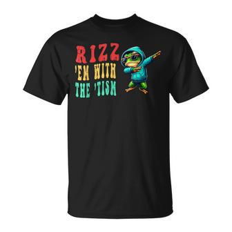 Frog Rizz'em With The Tism Frog Autism Quote T-Shirt - Seseable