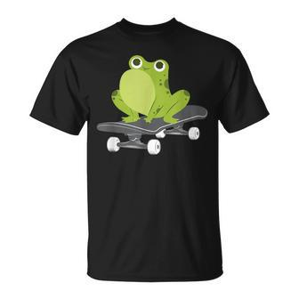 Frog Skateboarder Skateboard Skateboarding Skater T-Shirt - Monsterry
