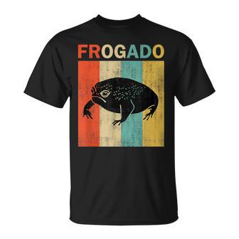 Frogado Black Desert Rain Frog Retro Vintage Style T-Shirt - Monsterry
