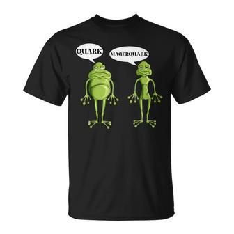 Frosch Macht Quark Diät Magerquark Wortspiel Schwarzes T-Shirt - Seseable