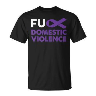 Fuck Domestic Violence Awareness Support Survivor T-Shirt - Monsterry CA