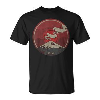 Fuji Retro Vintage Mount Japan Mountain Japanese T-Shirt - Monsterry