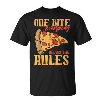 1 Bites Pizza Everybody Knows The Rules Food Lover T-Shirt - Monsterry