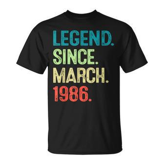 38 Year Old Vintage March 1986 38Th Birthday T-Shirt | Mazezy DE